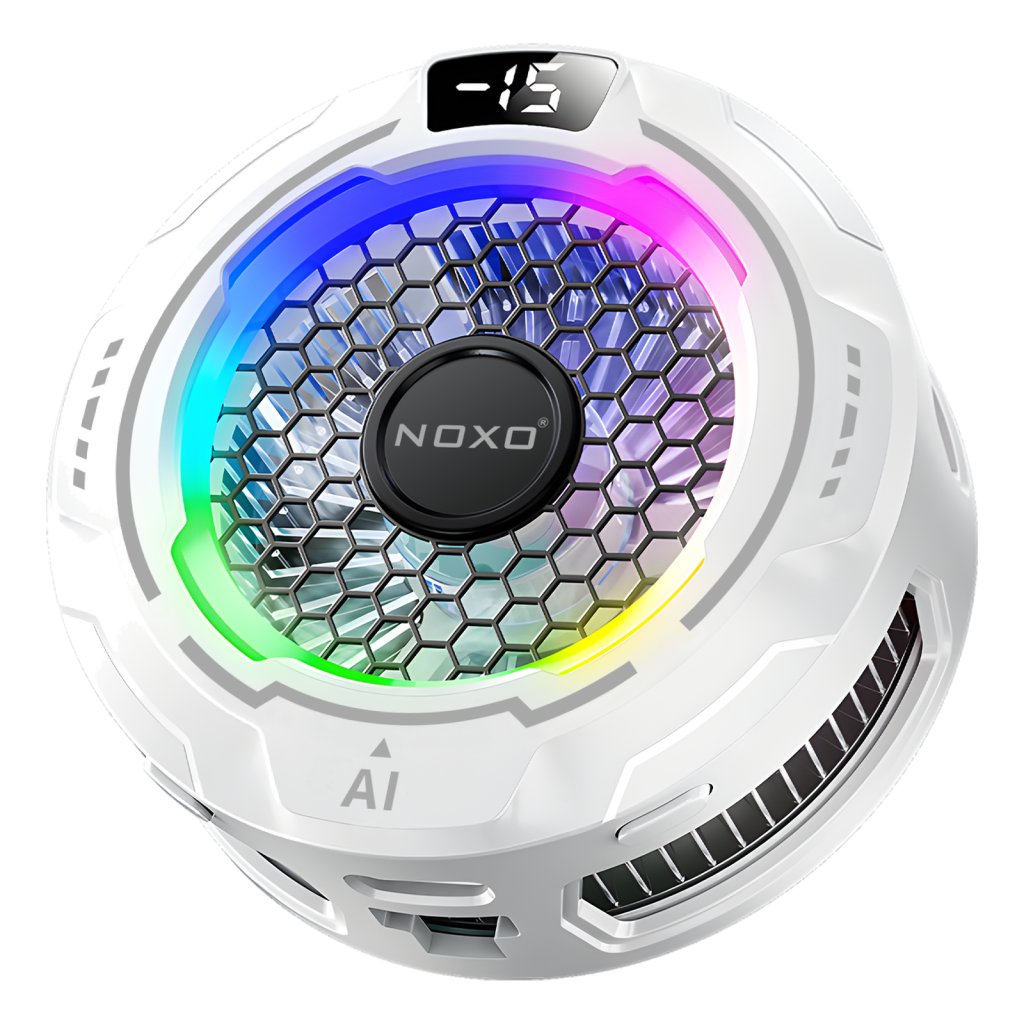 خنک‌کننده گوشی نوکسو GX-01 با نمایشگر دما و نور حلقه‌ای RGB